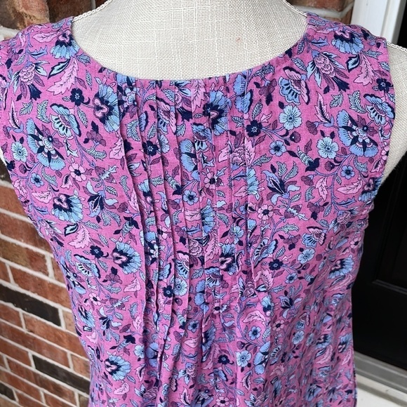 J. Jill Vibrant Pink and Purple Patterned Midi Dress - Picture 6 of 9